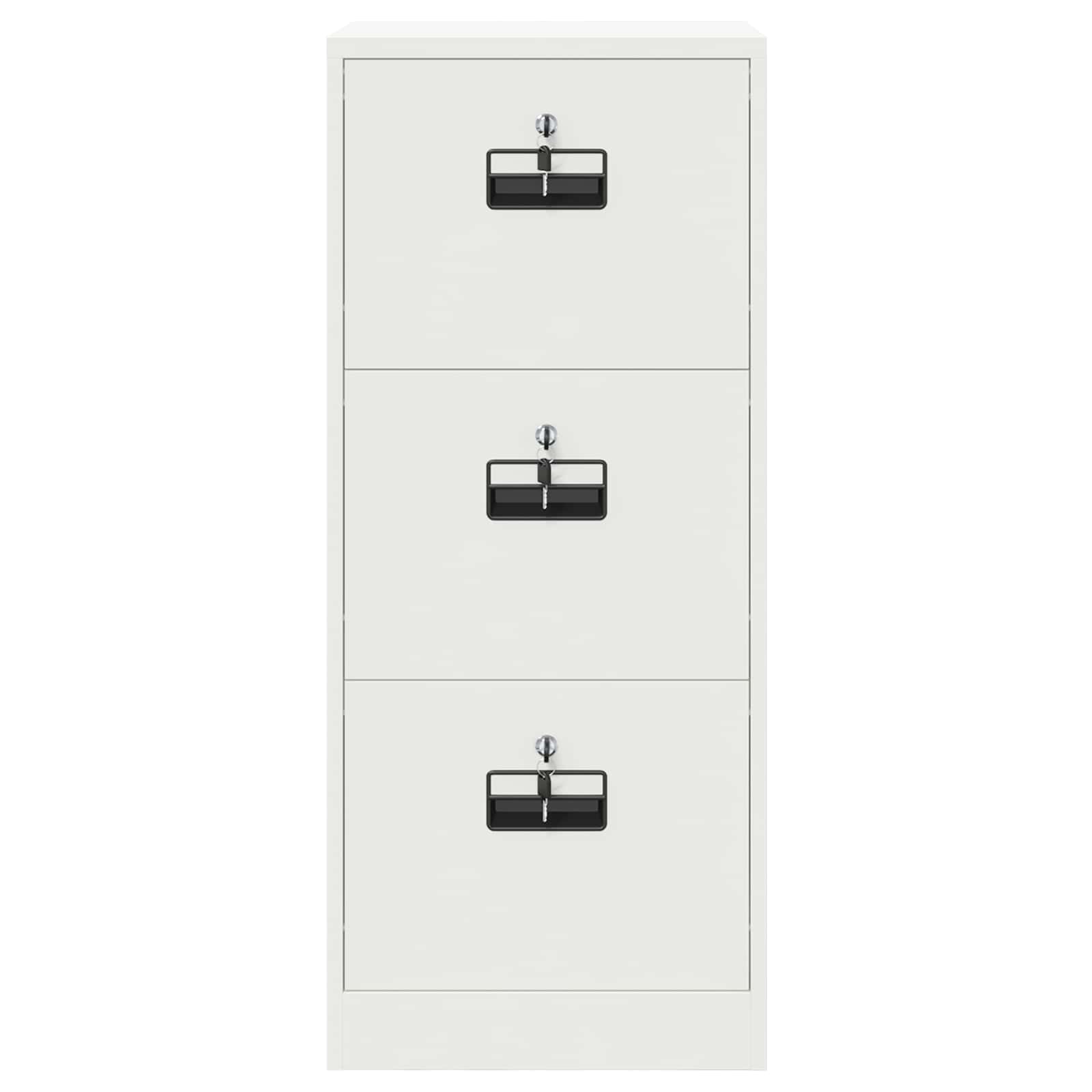 Cabinet de Dossier avec tiroir Blanc 45,5 x 42 x 106,5 cm