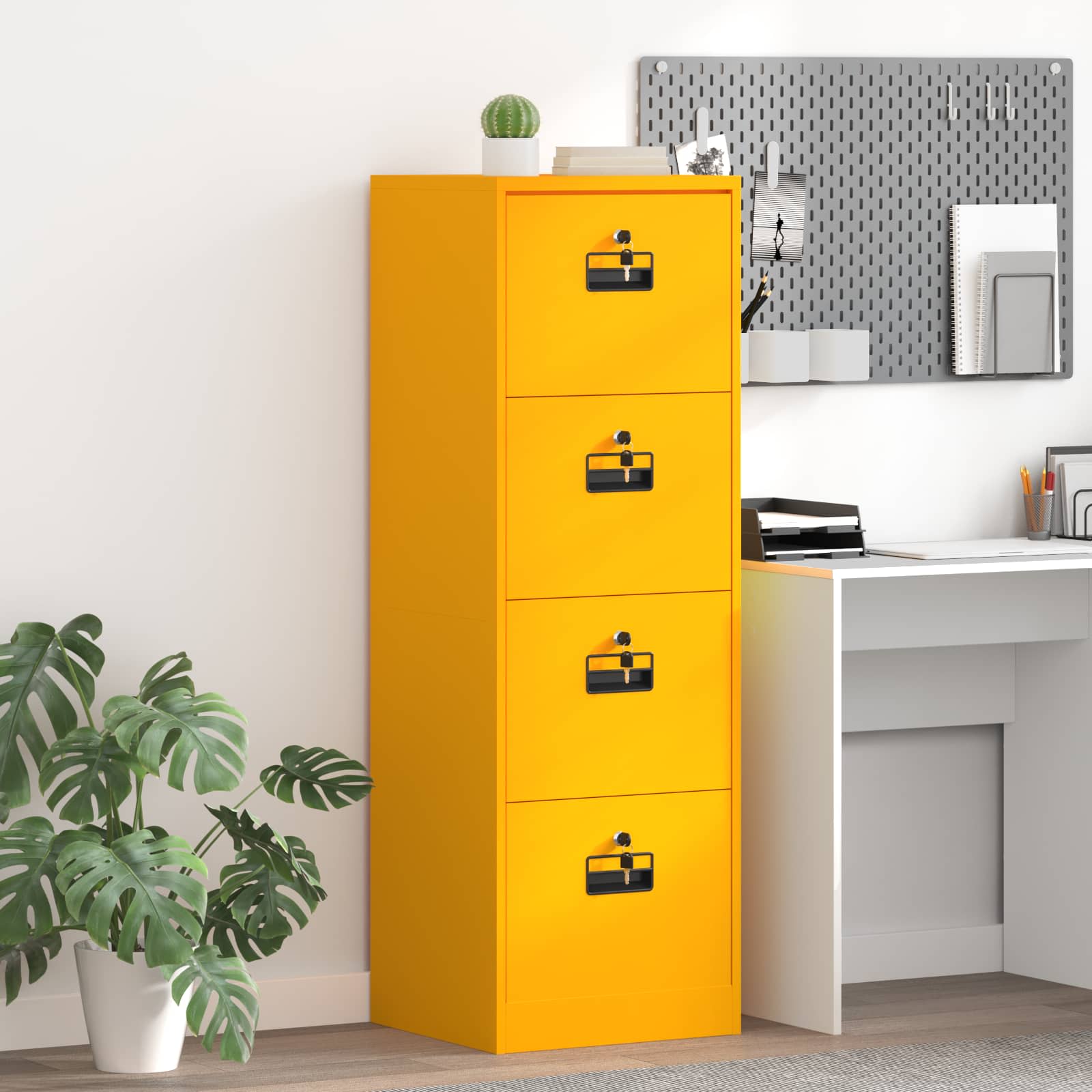 Cabinet de Dossier Jaune moutarde 44 x 50 x 106.5 cm - XIOS