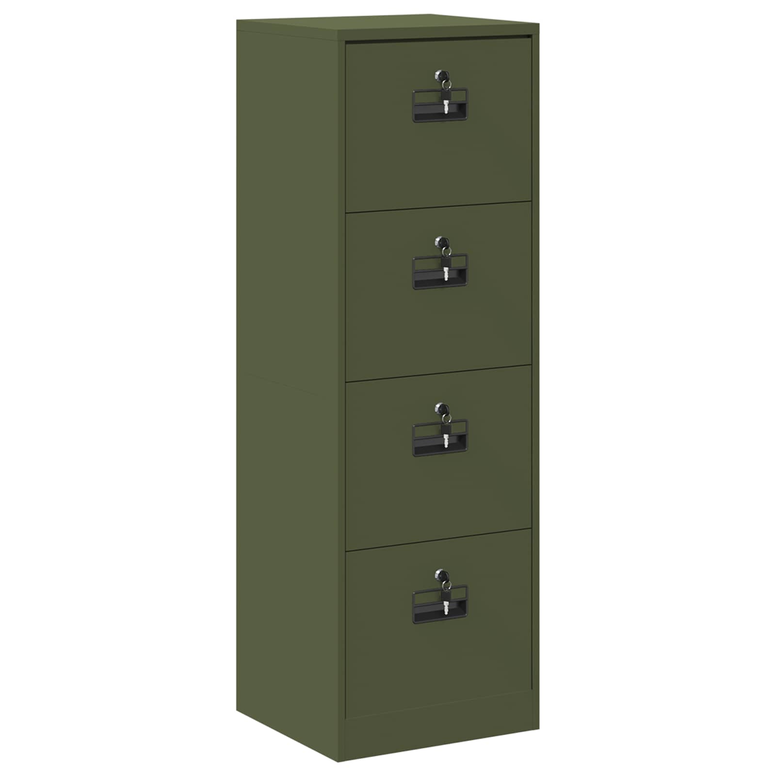 Cabinet de Dossier avec tiroir Vert olive 45,5 x 42 x 139 cm