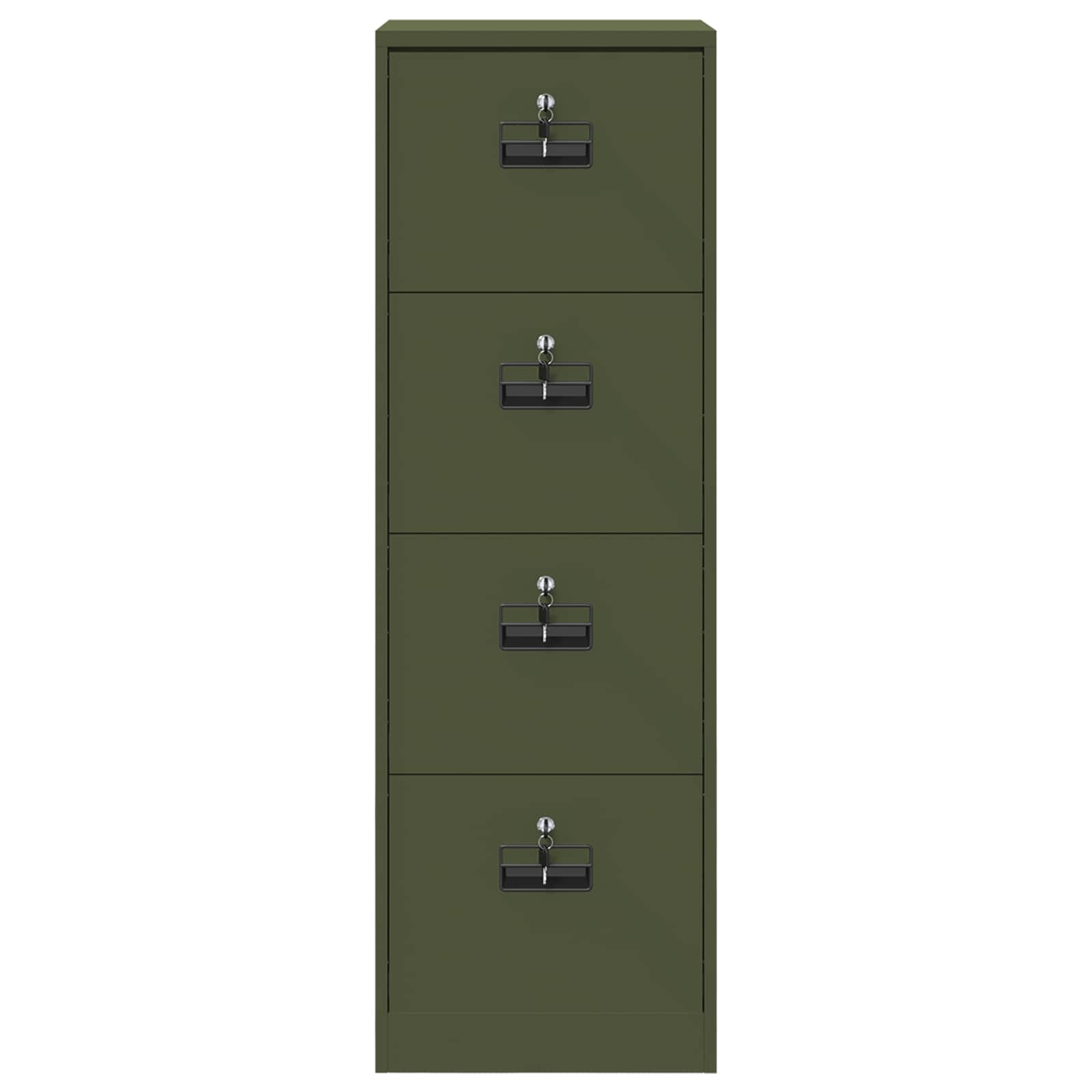 Cabinet de Dossier avec tiroir Vert olive 45,5 x 42 x 139 cm
