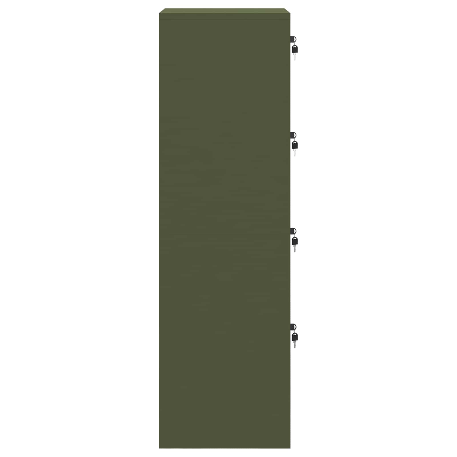 Cabinet de Dossier avec tiroir Vert olive 45,5 x 42 x 139 cm