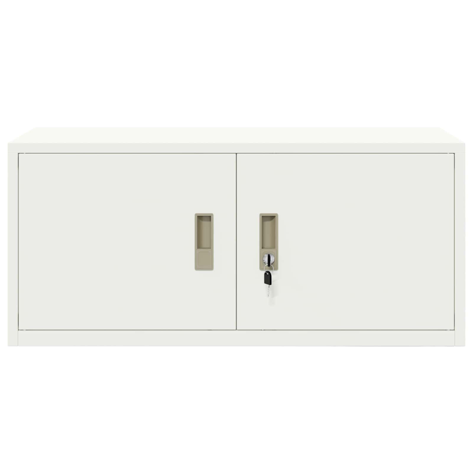 Armoire de rangement Blanc 90 x 40 x 40 cm Acier Laminé à Froid - XIOS