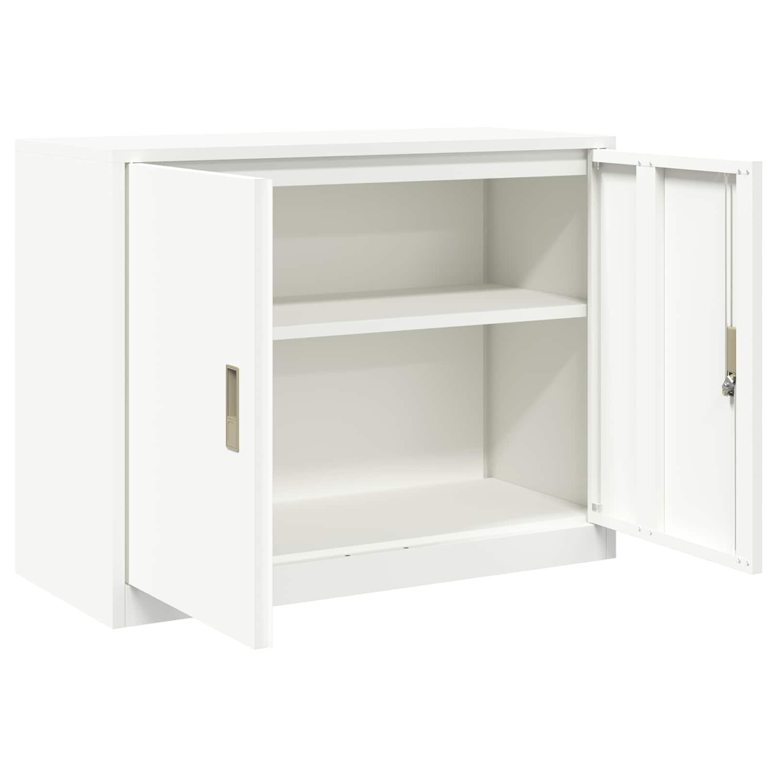 Armoire de rangement Blanc 90 x 40 x 70 cm Acier