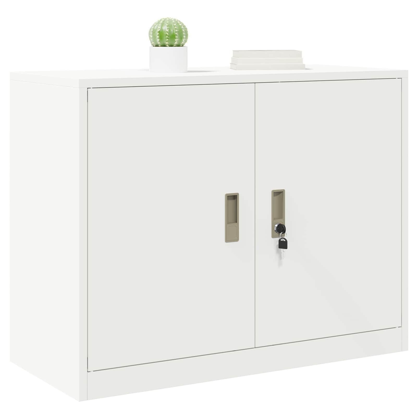 Armoire de rangement Blanc 90 x 40 x 70 cm Acier