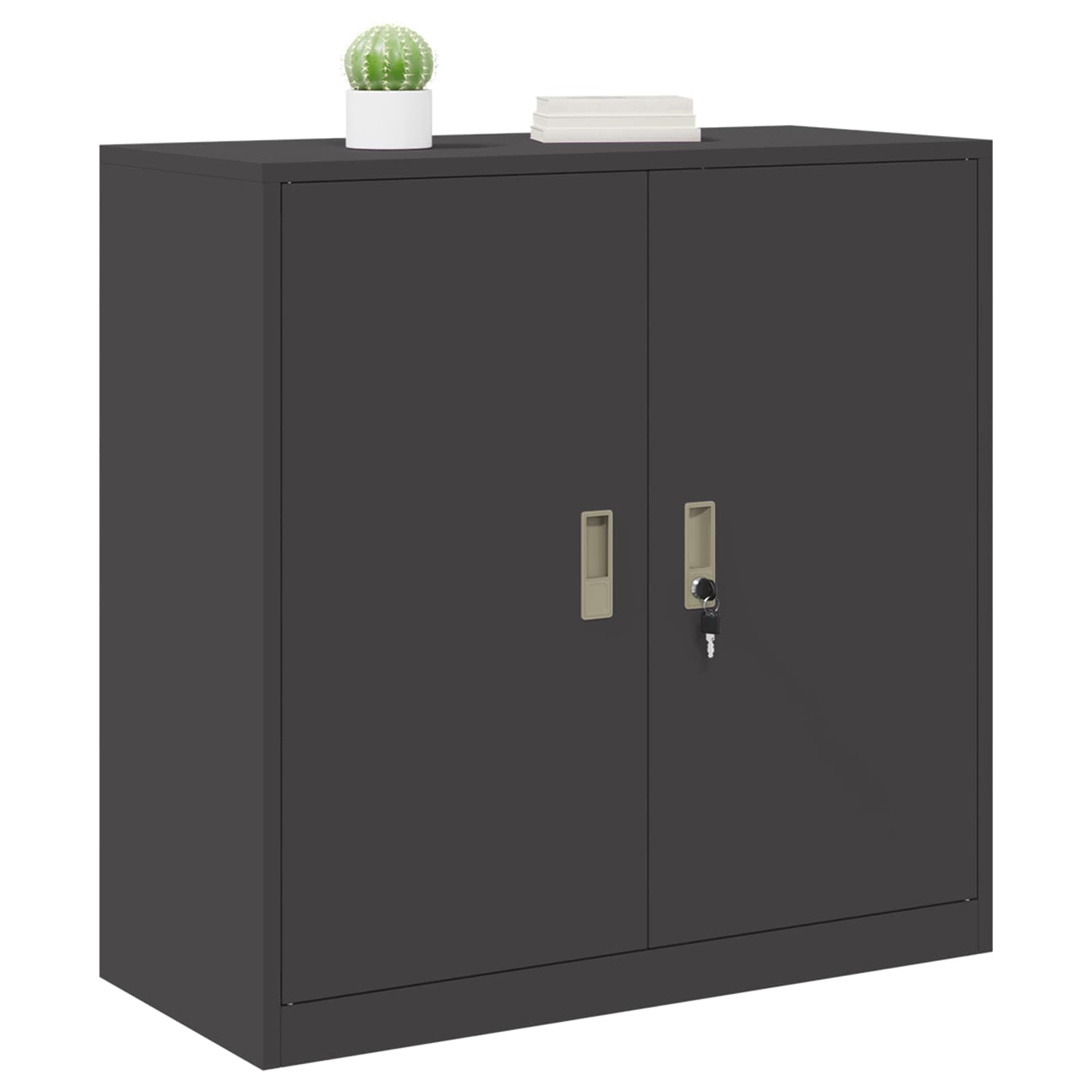 Armoire de rangement Noir 90 x 40 x 90 cm Acier