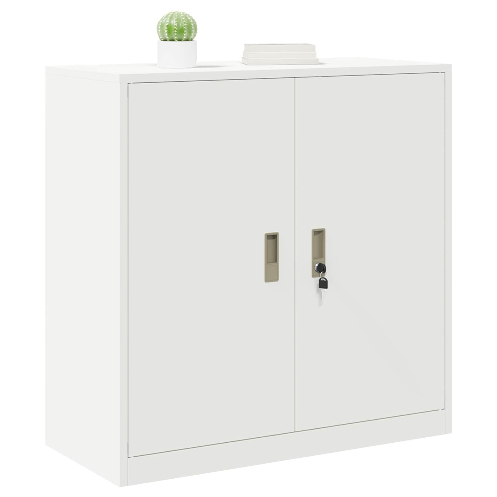 Armoire de rangement Blanc 90 x 40 x 90 cm Acier