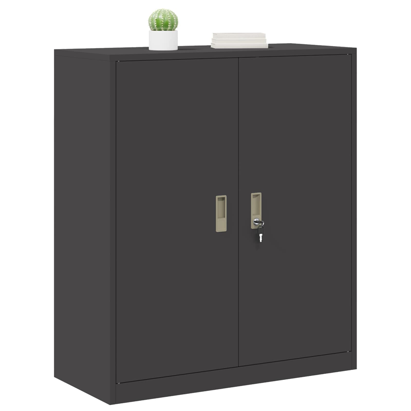 Armoire de rangement Noir 90 x 40 x 105 cm Acier