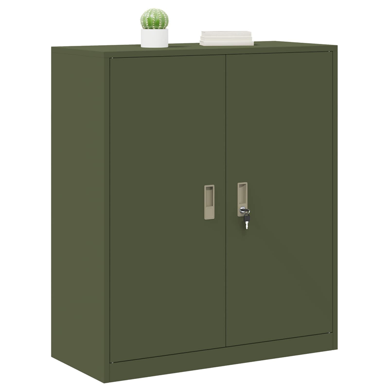 Armoire de rangement avec stockage Vert olive 90 x 40 x 105 cm - XIOS