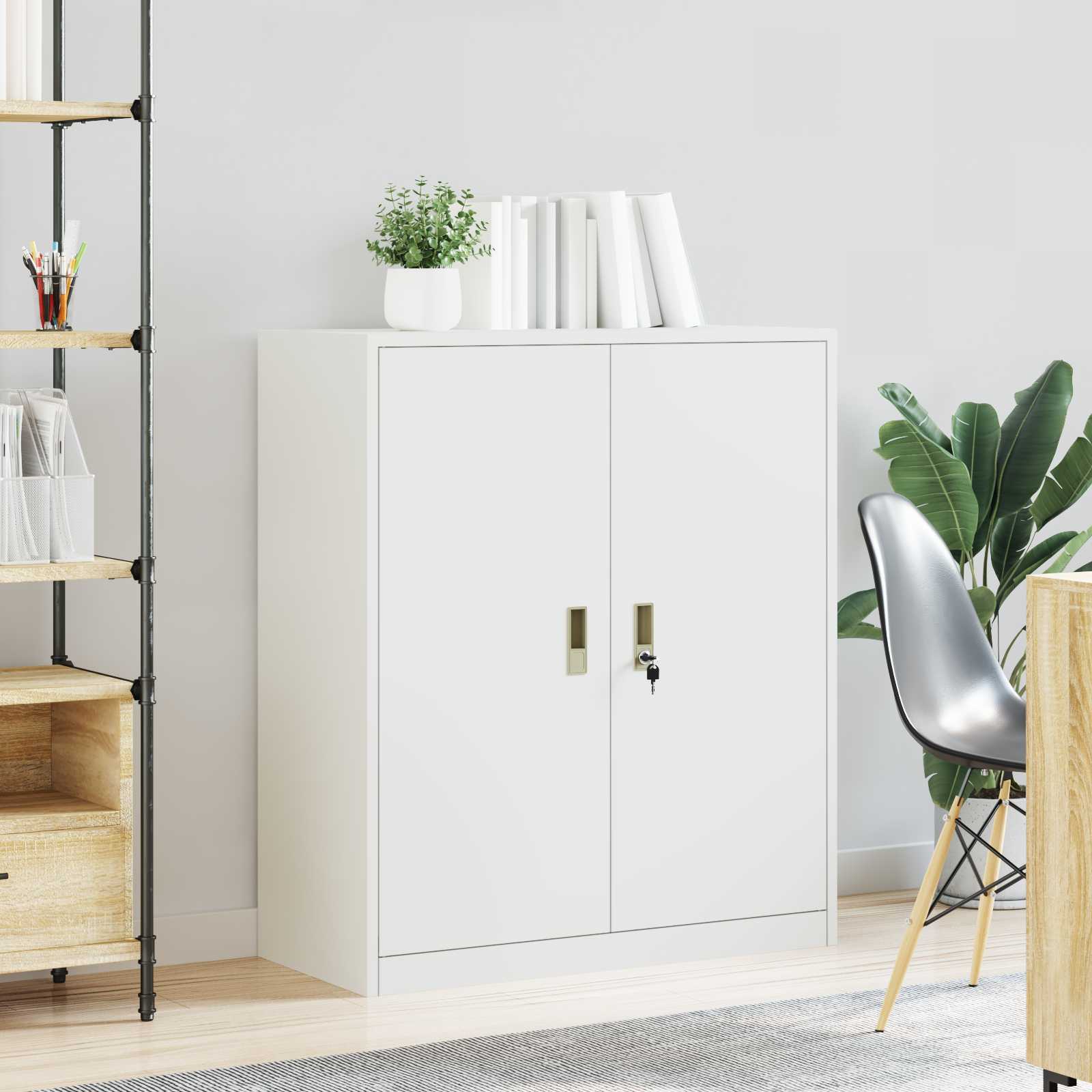 Armoire de rangement Blanc 90 x 40 x 105 cm Acier