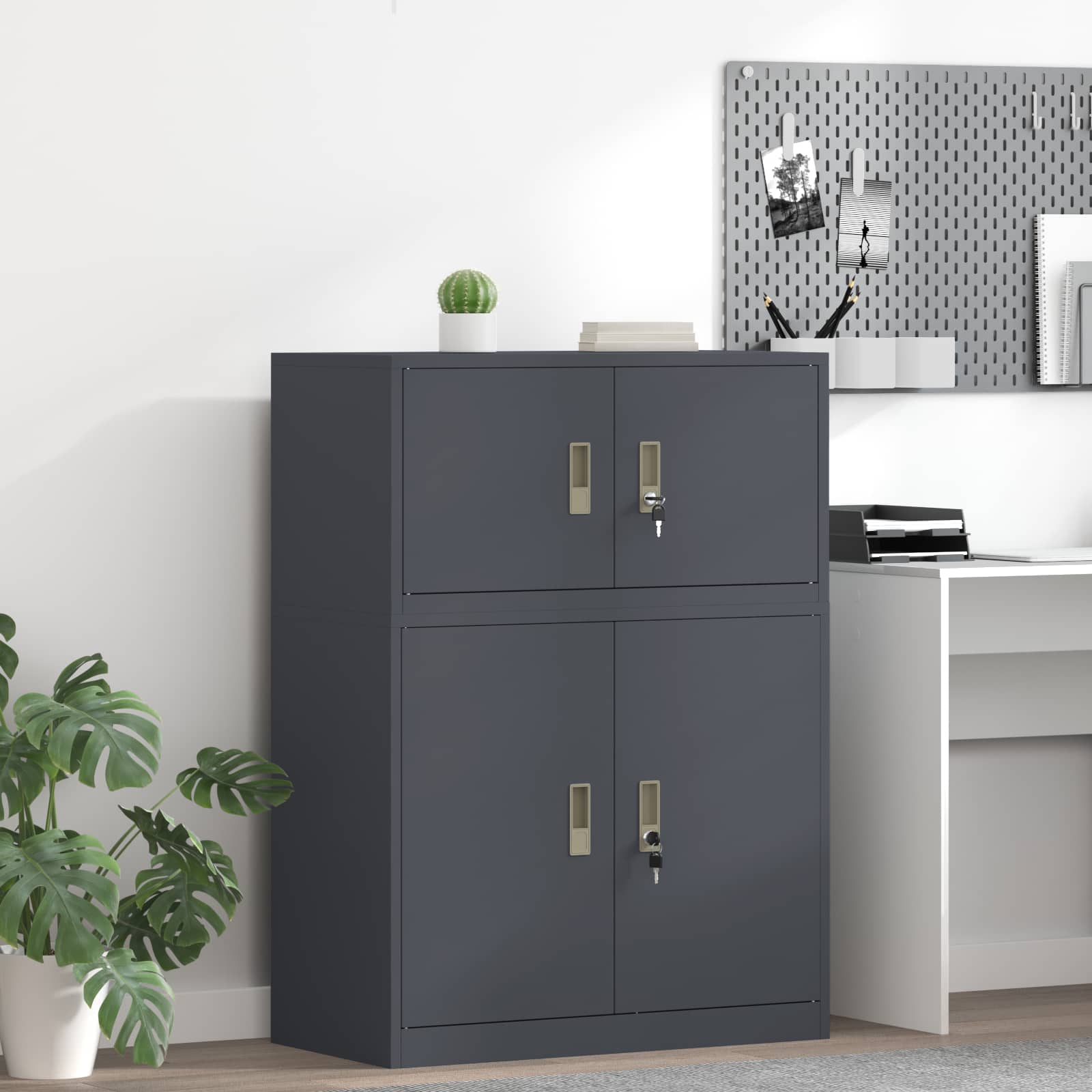 Armoire de rangement avec stockage Anthracite 80 x 40 x 40 cm - XIOS