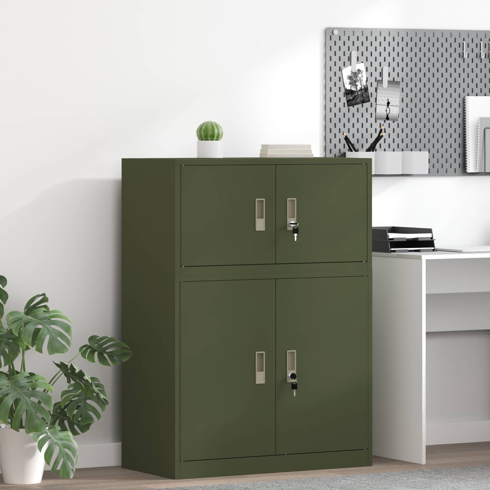 Armoire de rangement avec stockage Vert olive 80 x 40 x 40 cm - XIOS