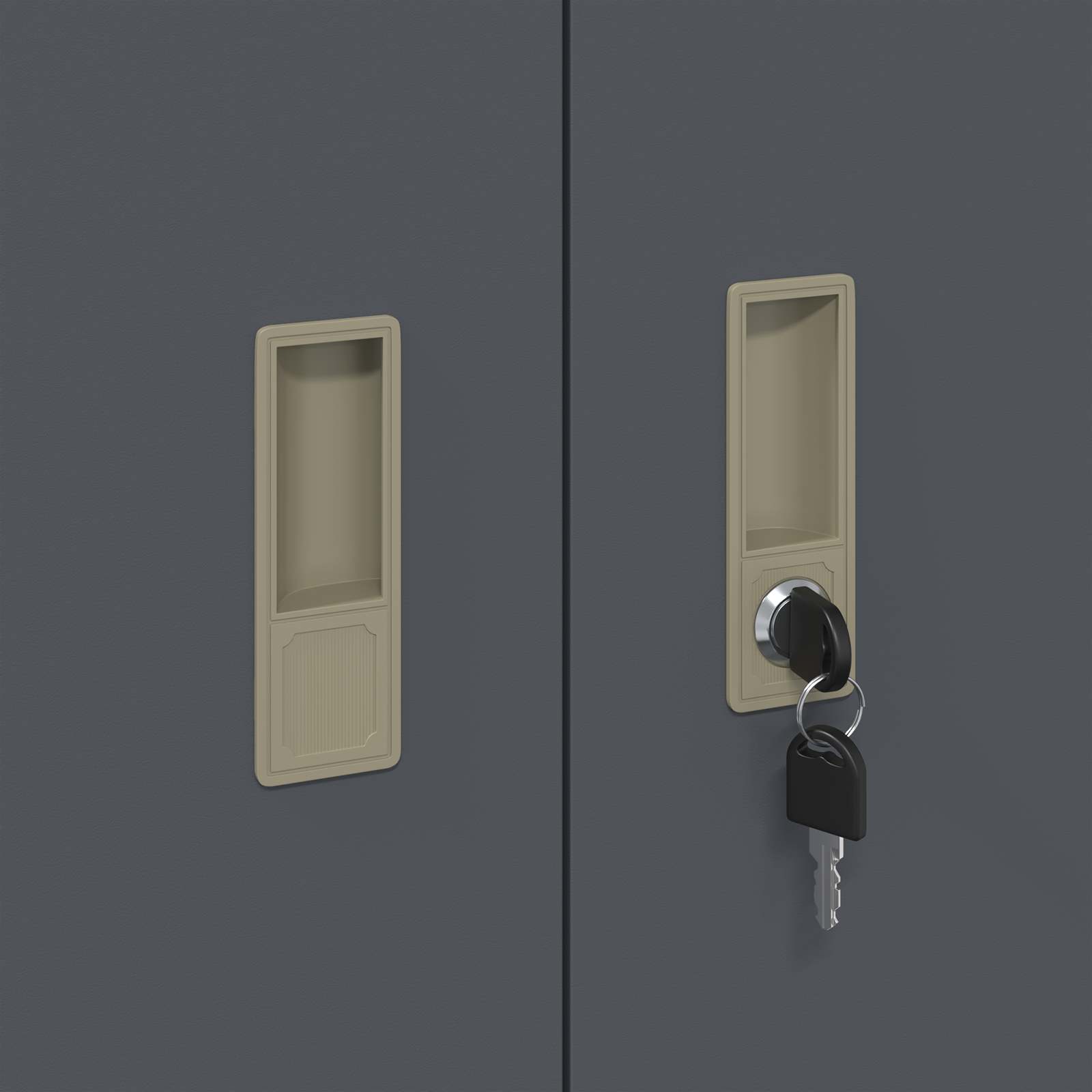 Armoire de rangement avec stockage Anthracite 80 x 40 x 70 cm - XIOS