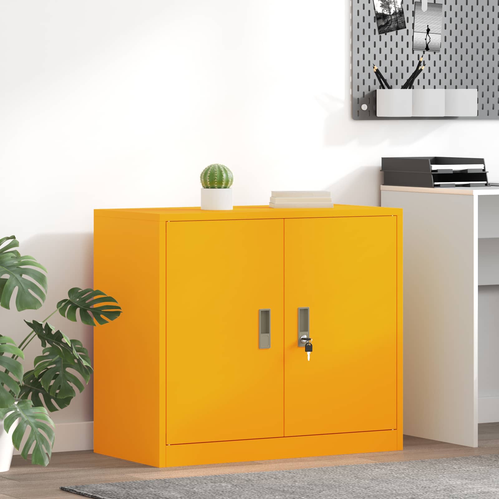Armoire de rangement Jaune moutarde 80 x 40 x 70 cm - XIOS