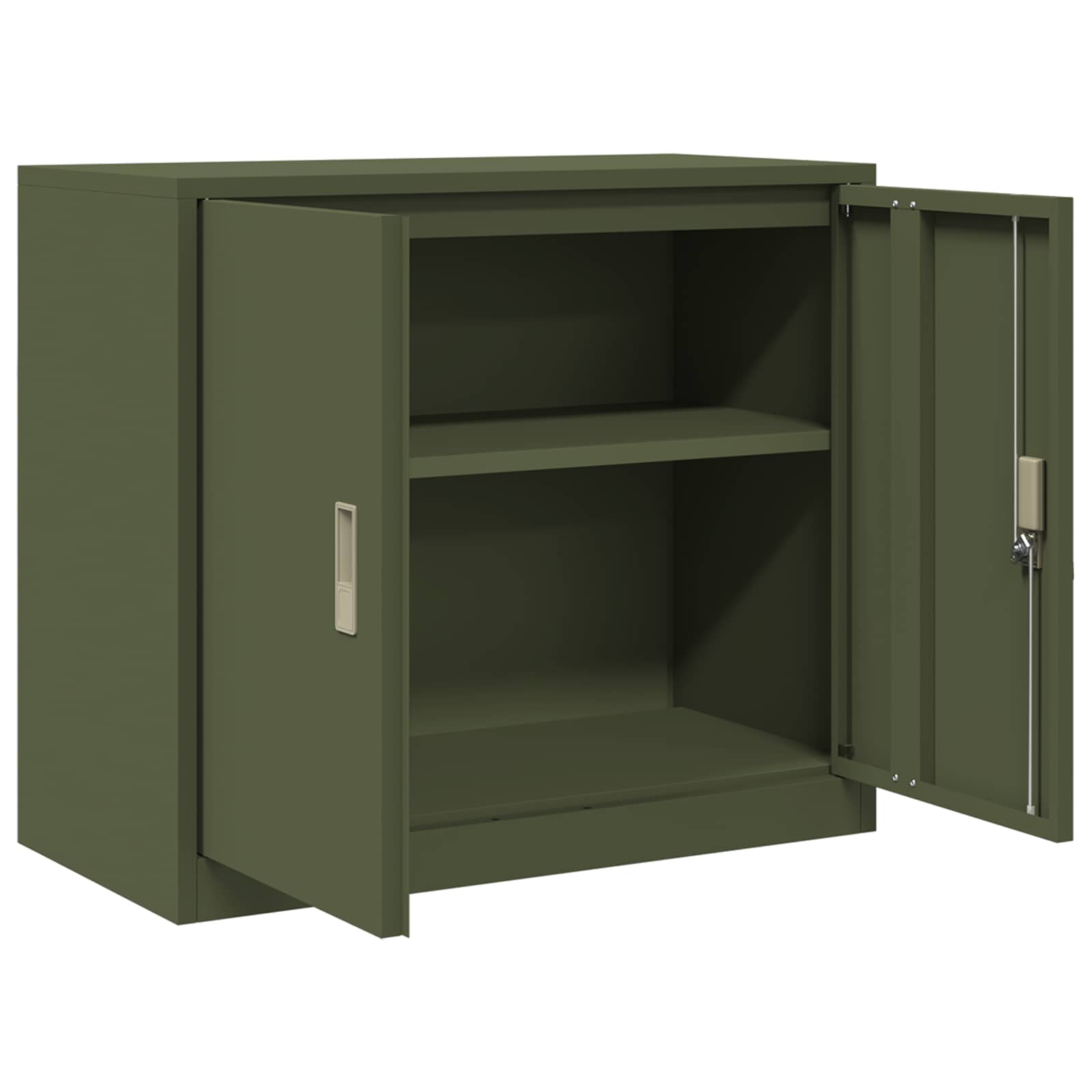 Armoire de rangement avec stockage Vert olive 80 x 40 x 70 cm - XIOS