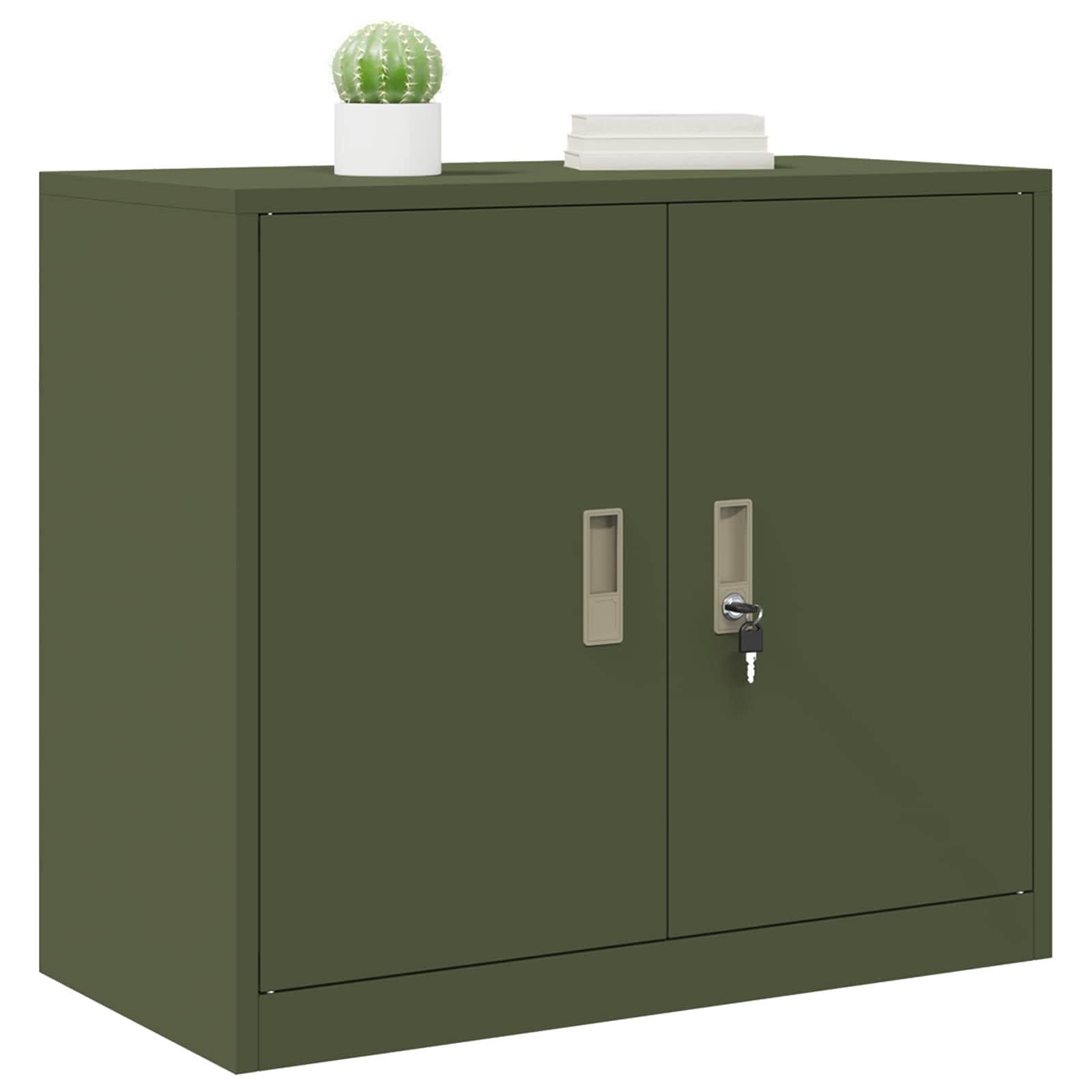 Armoire de rangement avec stockage Vert olive 80 x 40 x 70 cm - XIOS