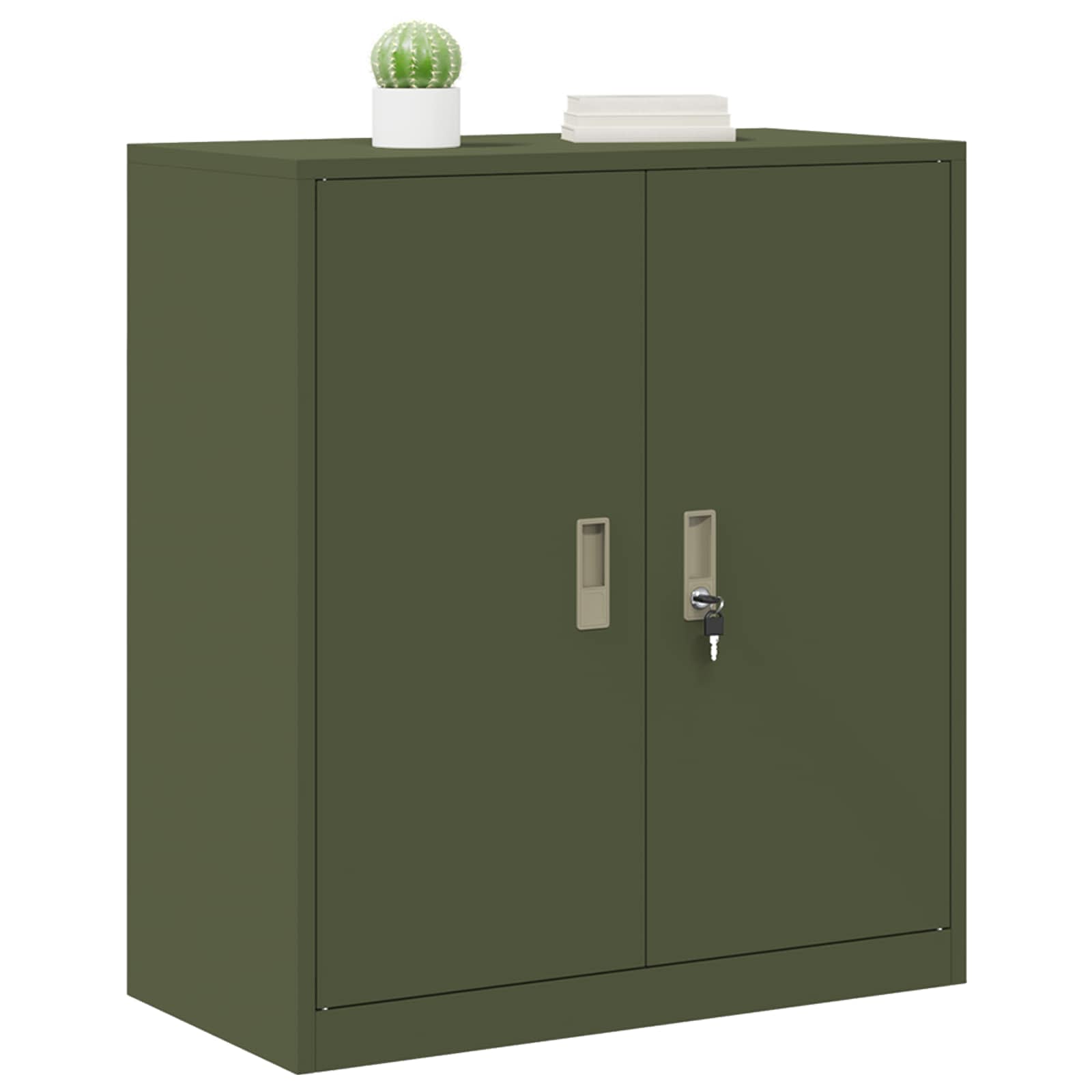 Armoire de rangement avec stockage Vert olive 80 x 40 x 90 cm - XIOS