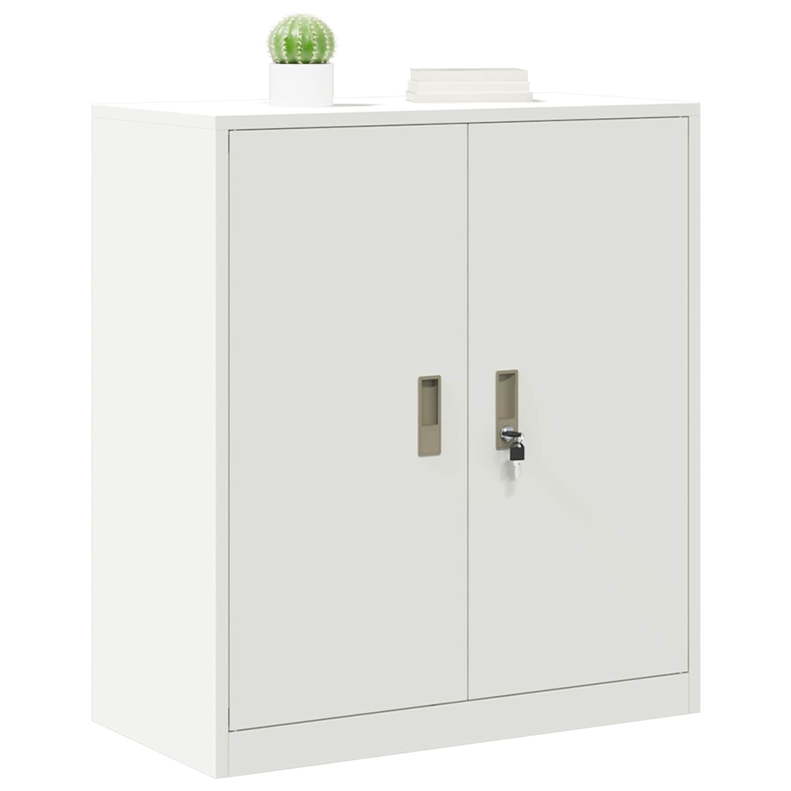 Armoire de rangement Blanc 80 x 40 x 90 cm Acier Laminé à Froid - XIOS