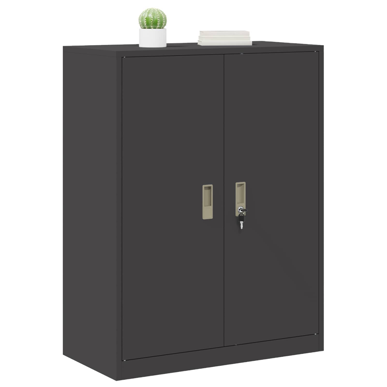 Armoire de rangement Noir 80 x 40 x 105 cm Acier