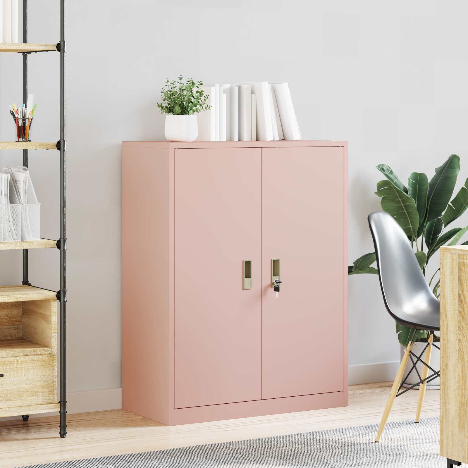 Armoire de rangement Rose 80 x 40 x 105 cm Acier Laminé à Froid - XIOS