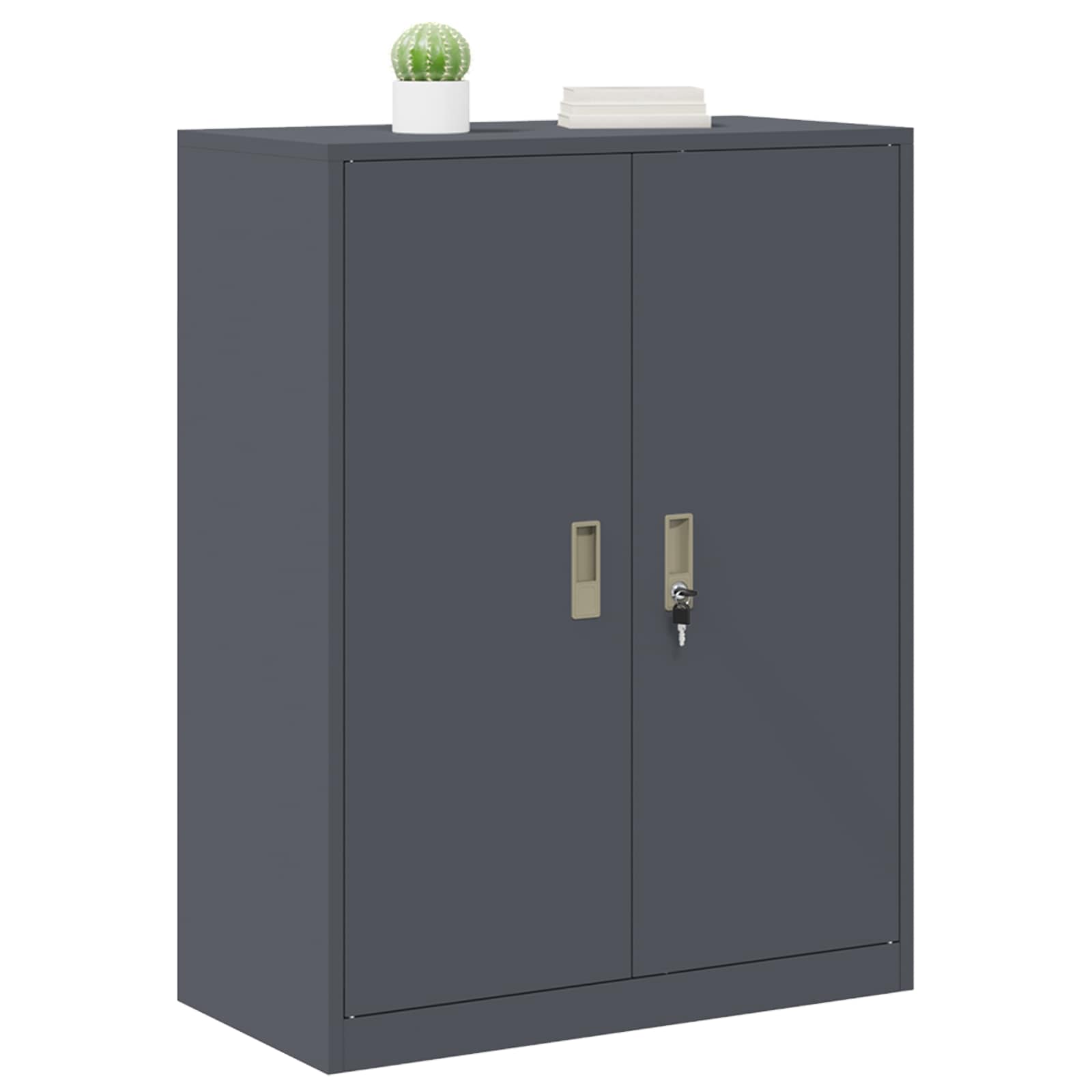 Armoire de rangement avec stockage Anthracite 80 x 40 x 105 cm - XIOS