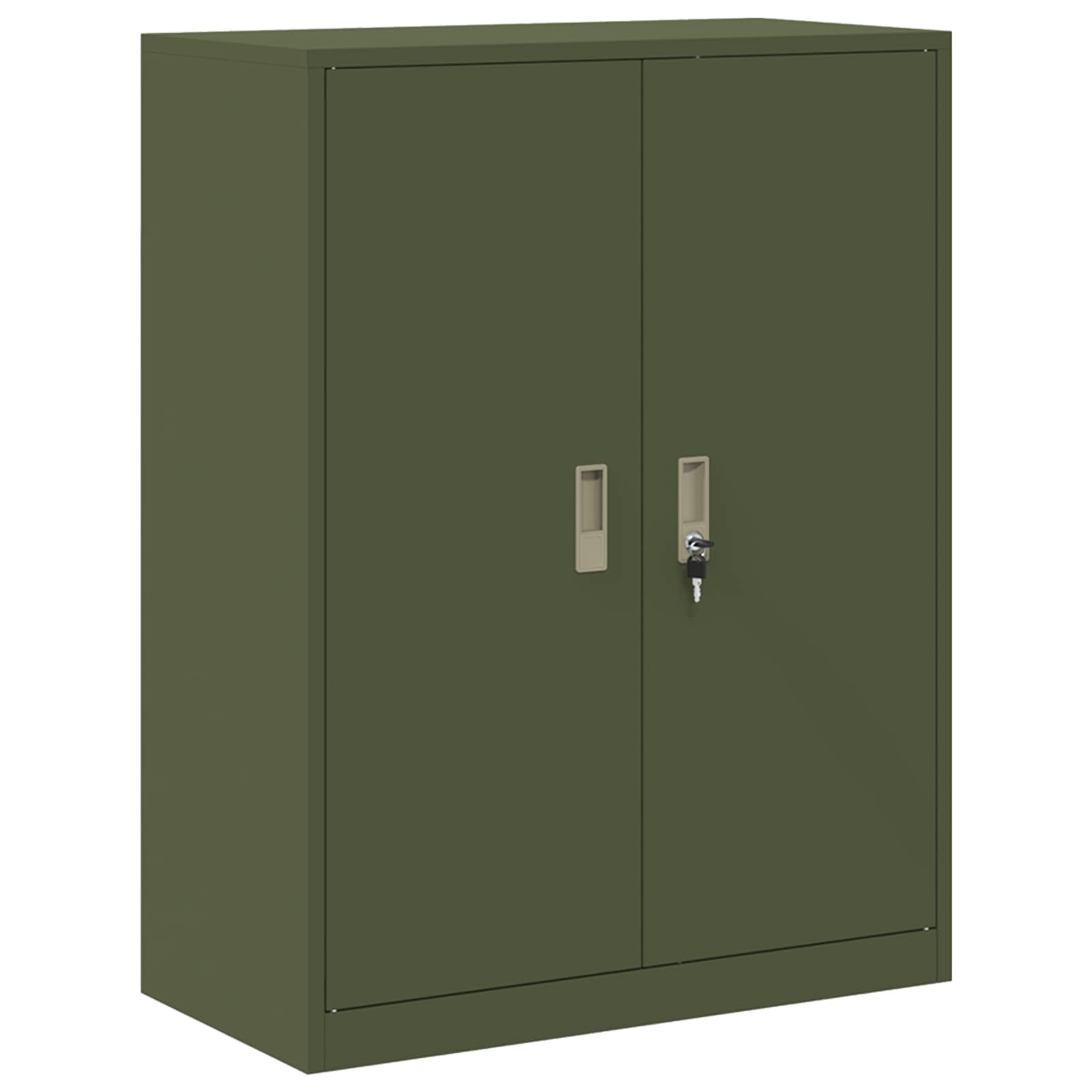 Armoire de rangement avec stockage Vert olive 80 x 40 x 105 cm