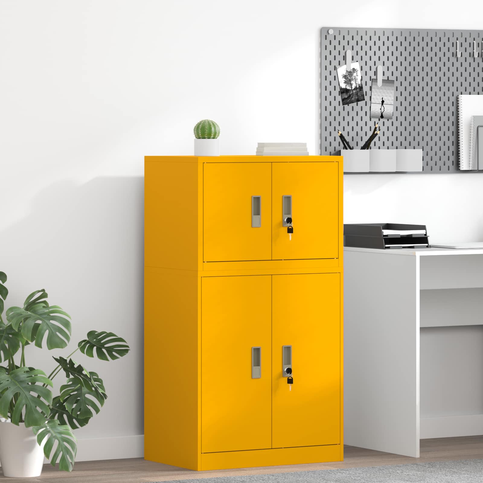 Armoire de rangement Jaune moutarde 60 x 40 x 40 cm - XIOS