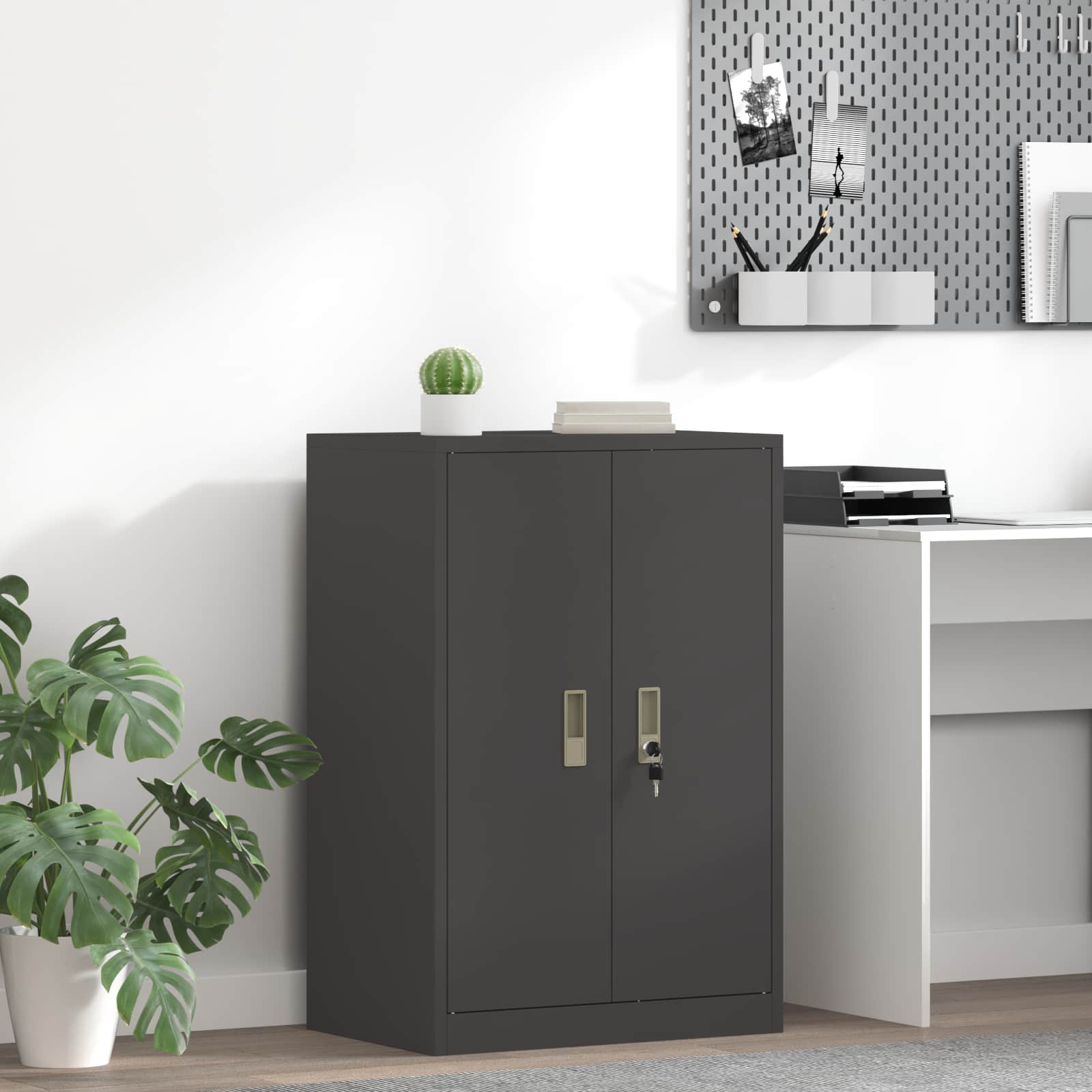 Armoire de rangement Noir 60 x 40 x 90 cm Acier