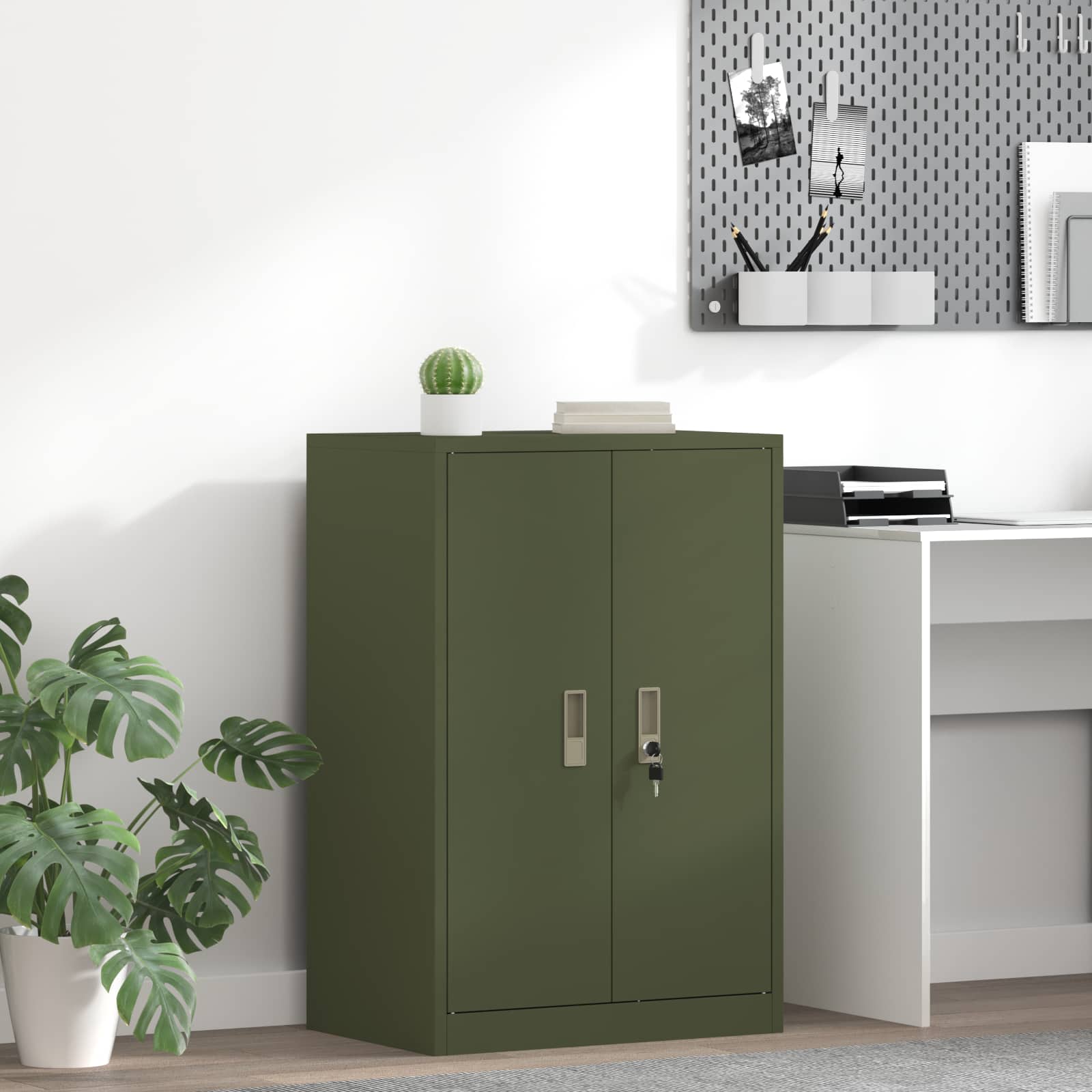 Armoire de rangement avec stockage Vert olive 60 x 40 x 90 cm