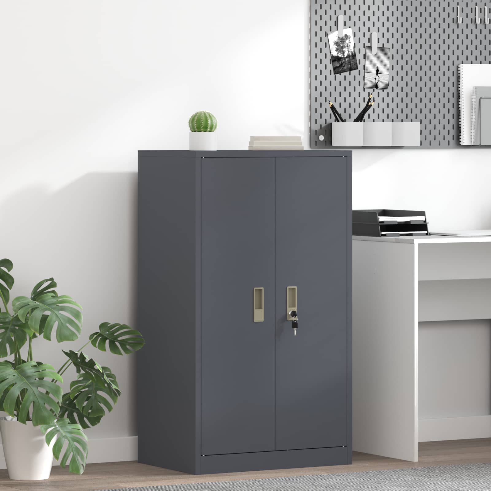 Armoire de rangement avec stockage Anthracite 60 x 40 x 105 cm