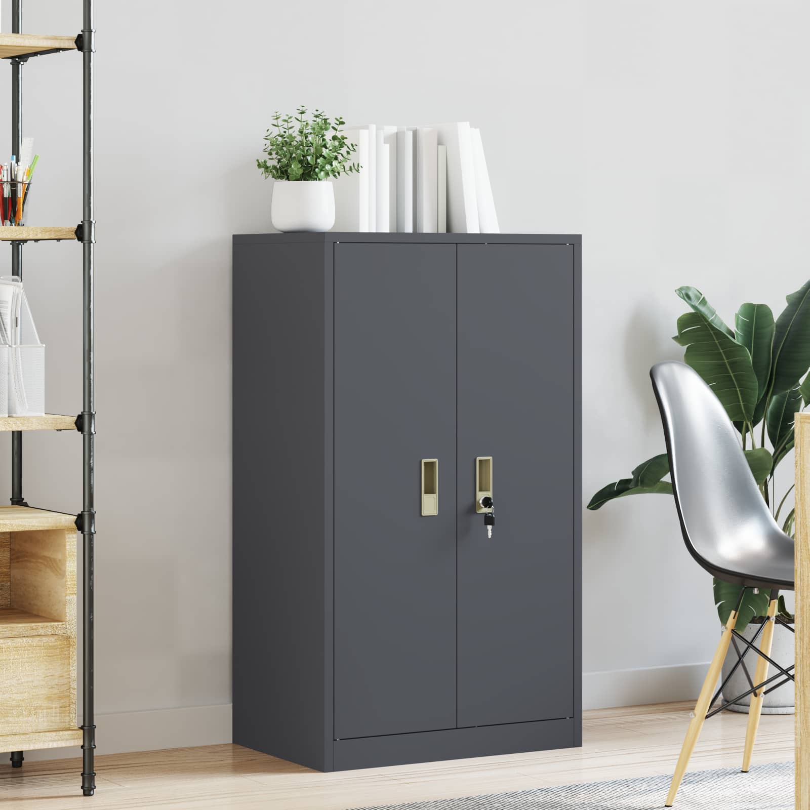 Armoire de rangement avec stockage Anthracite 60 x 40 x 105 cm - XIOS
