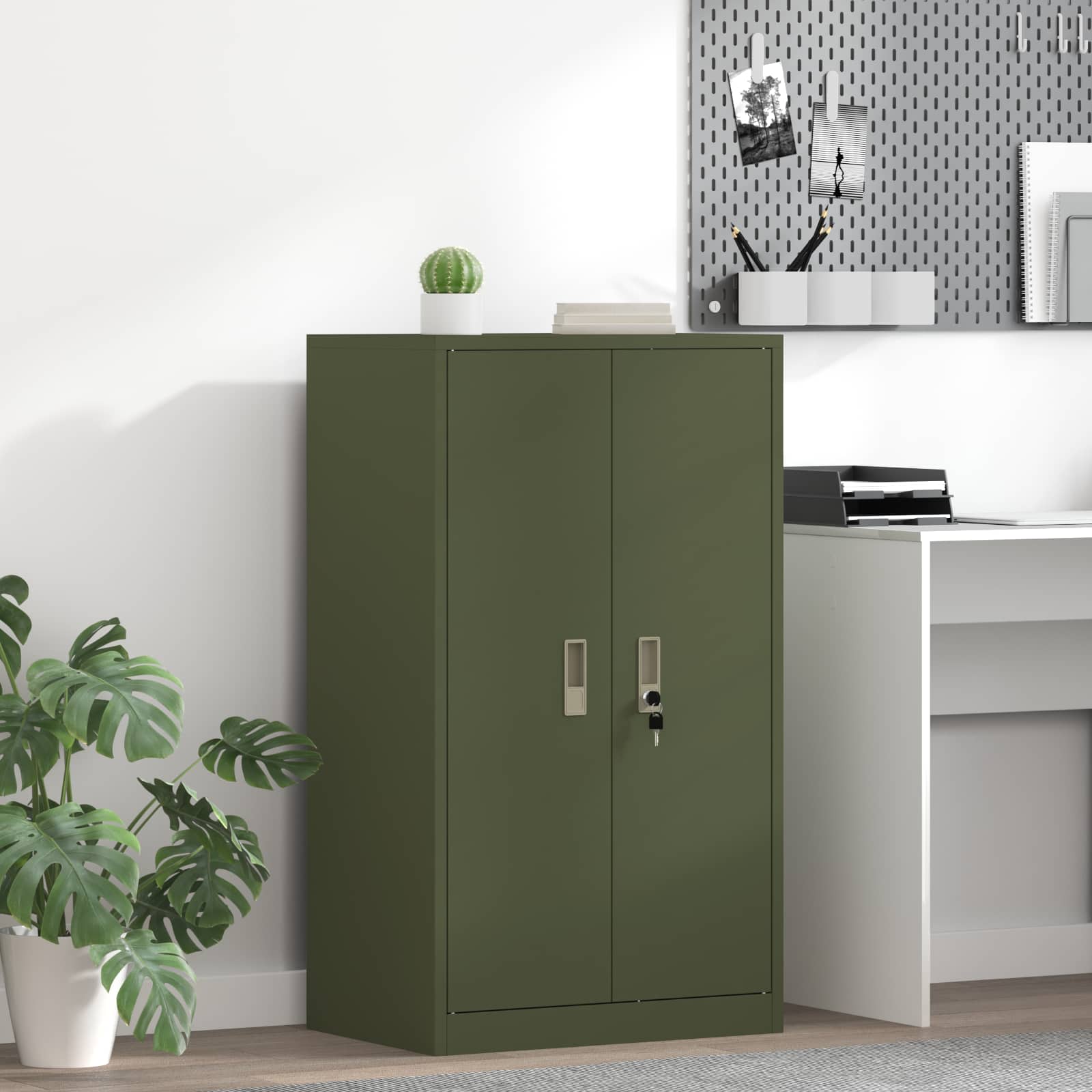 Armoire de rangement avec stockage Vert olive 60 x 40 x 105 cm