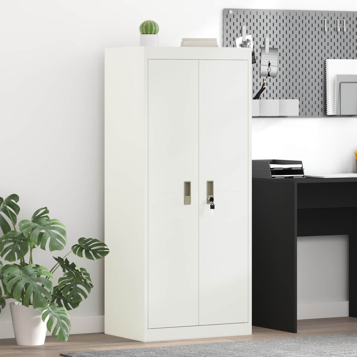 Armoire de rangement Blanc 60 x 40 x 140 cm Acier
