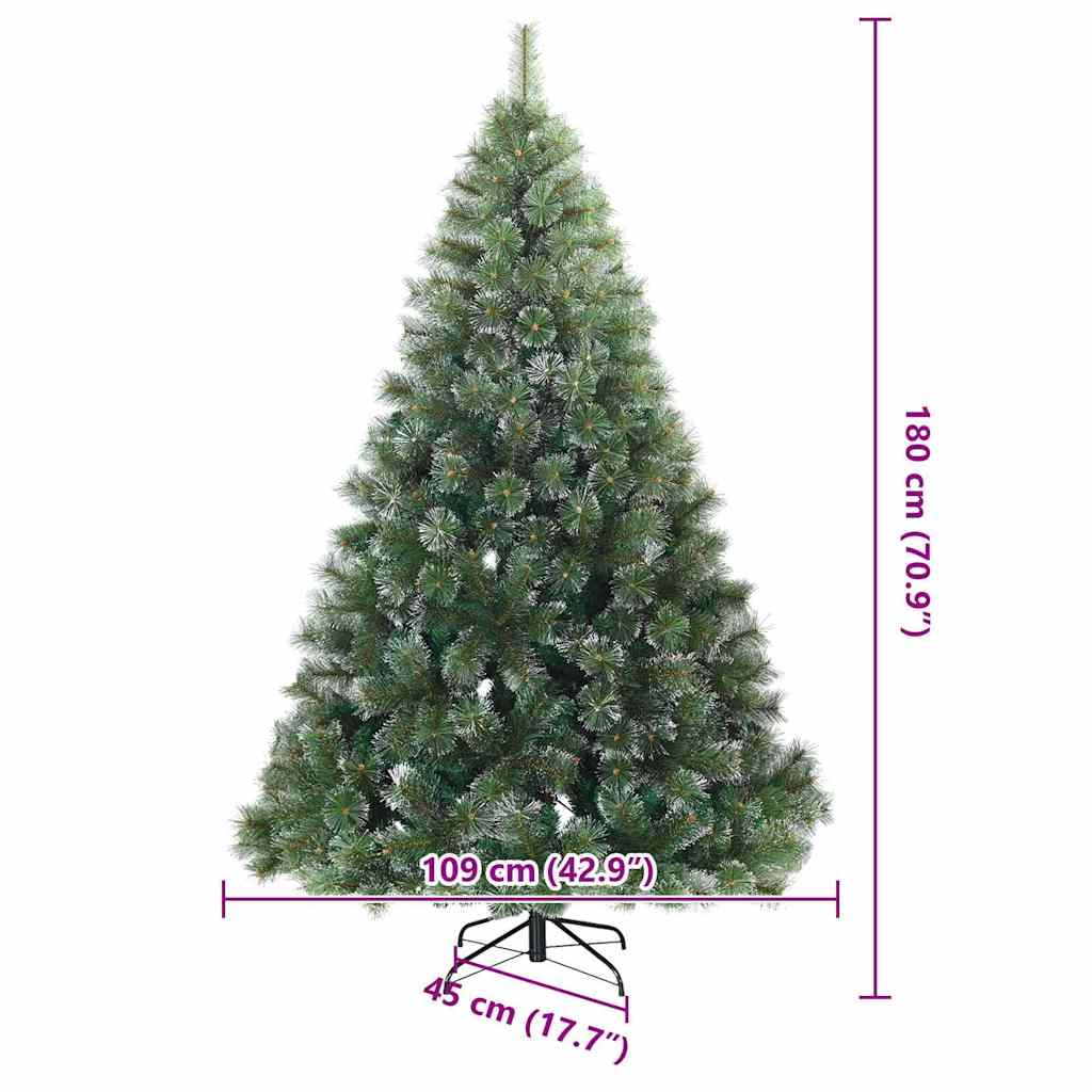 Sapin de Noël artificiel à branches pliantes, duveteux de neige - XIOS