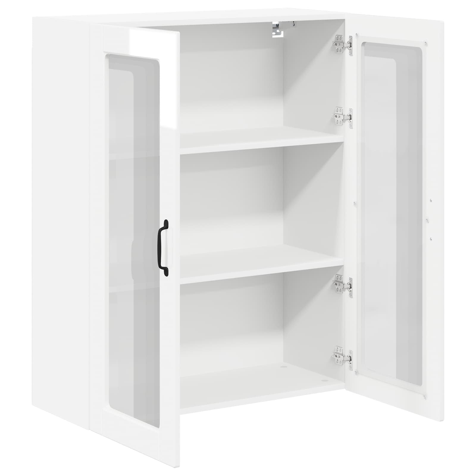 Cabinet en verre mural LUCCA Blanc brillant 80 x 31 x 100 cm - XIOS
