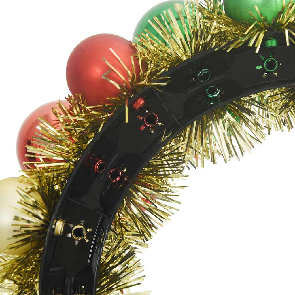 Couronnes de Boules de Noël 2 pcs Multicolore 33 x 33 x 7 cm - XIOS