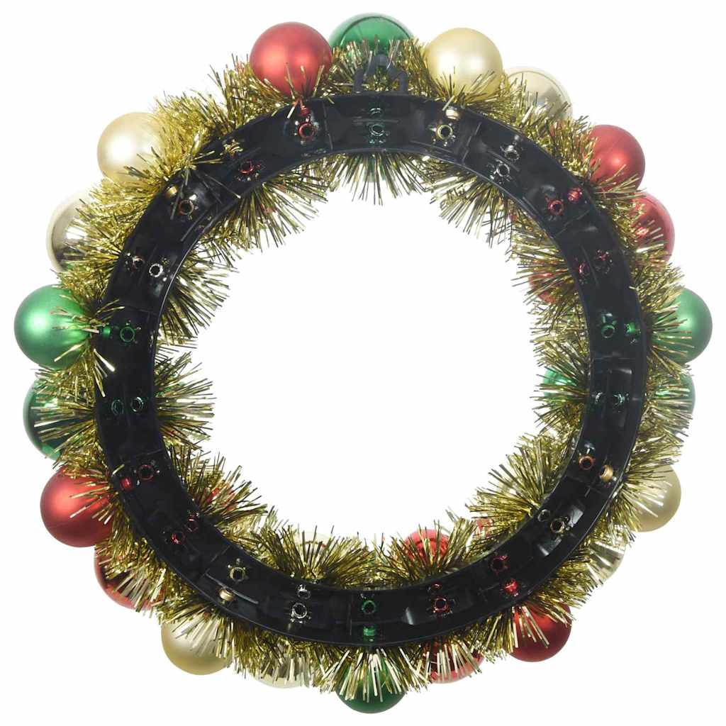 Couronnes de Boules de Noël 2 pcs Multicolore 33 x 33 x 7 cm - XIOS
