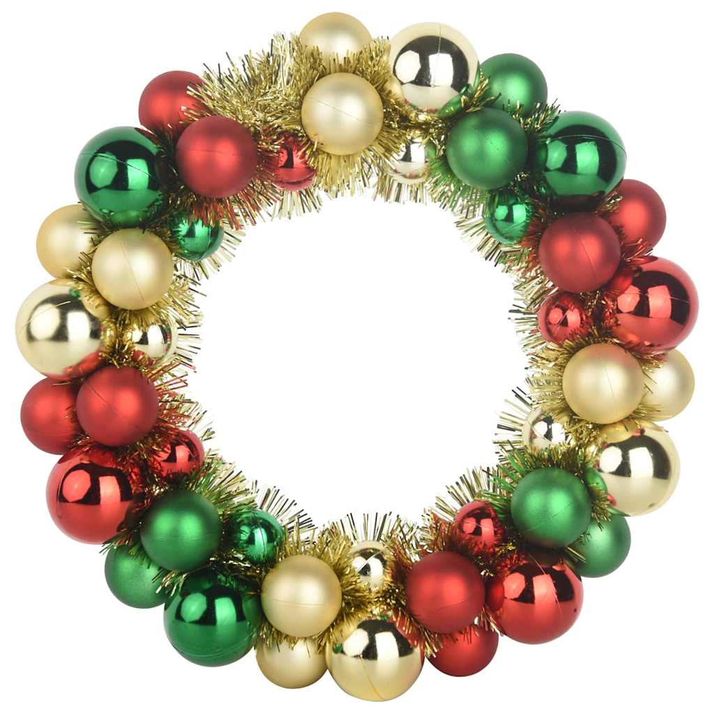 Couronnes de Boules de Noël 2 pcs Multicolore 33 x 33 x 7 cm - XIOS