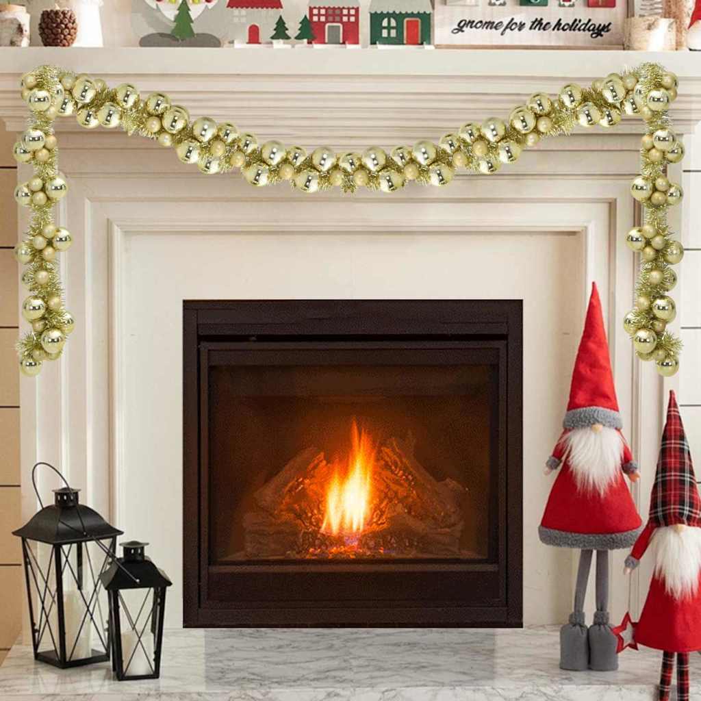 Guirlande de Boules de Noël Doré 186 cm Polystyrène - XIOS