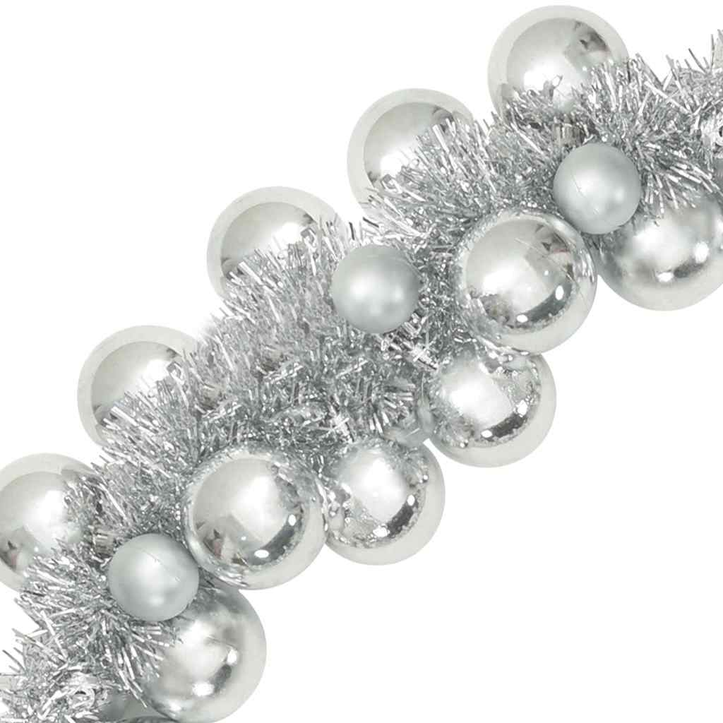 Guirlande de Boules de Noël Argent 186 cm Polystyrène - XIOS