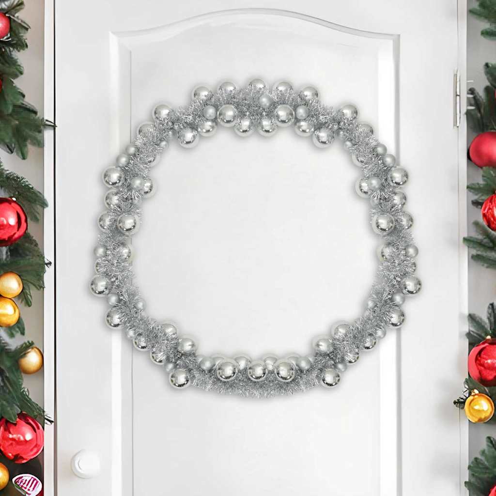 Guirlande de Boules de Noël Argent 186 cm Polystyrène - XIOS