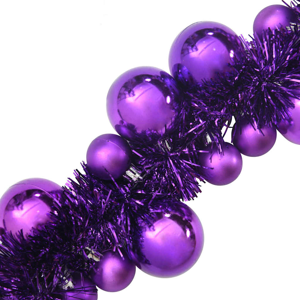 Guirlande de Boules de Noël Lilas 186 cm Polystyrène - XIOS