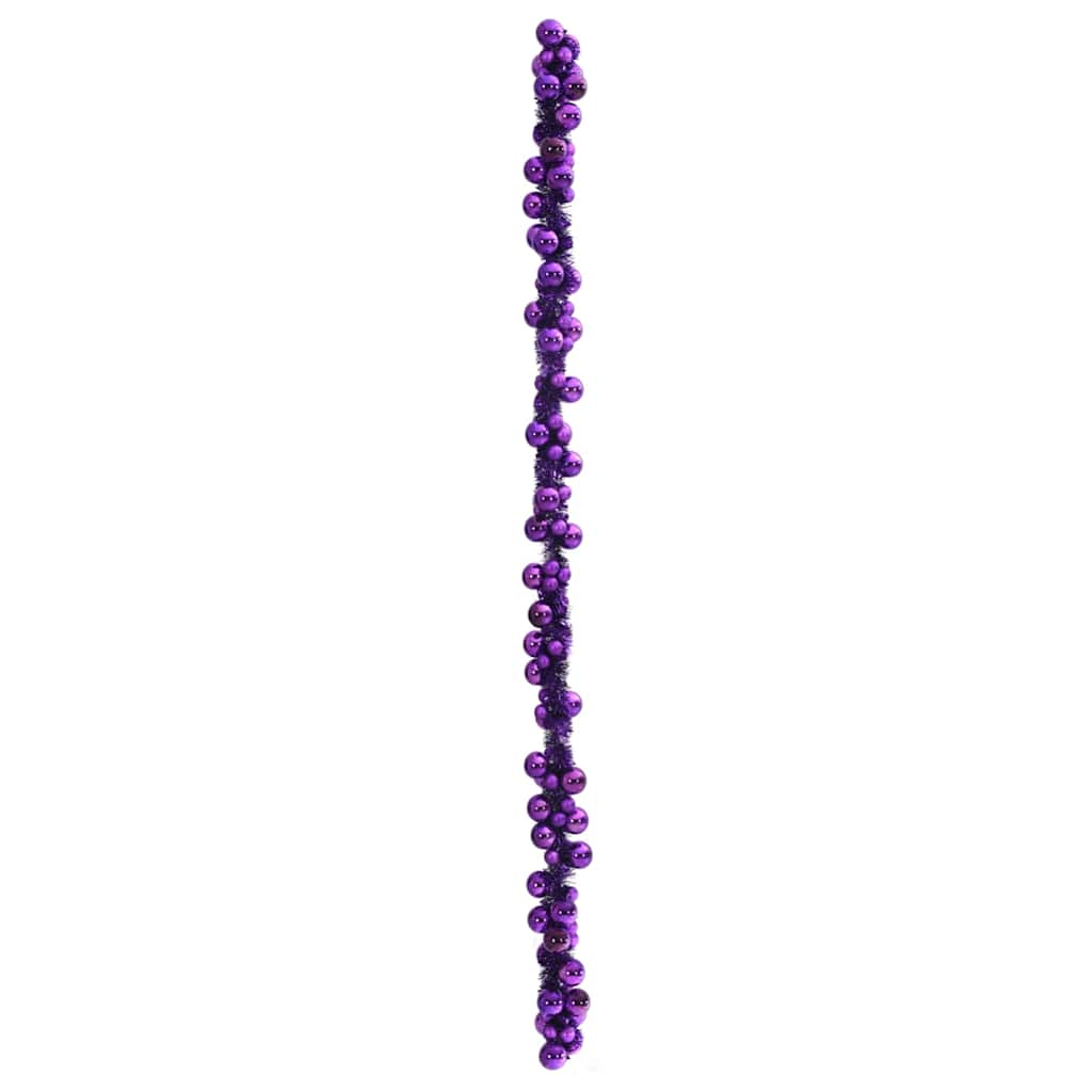 Guirlande de Boules de Noël Lilas 186 cm Polystyrène - XIOS