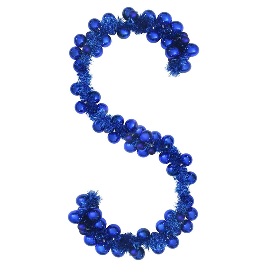 Guirlande de Boules de Noël Bleu 186 cm Polystyrène - XIOS