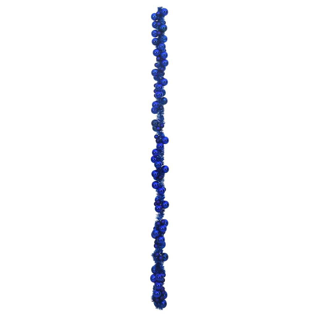Guirlande de Boules de Noël Bleu 186 cm Polystyrène - XIOS