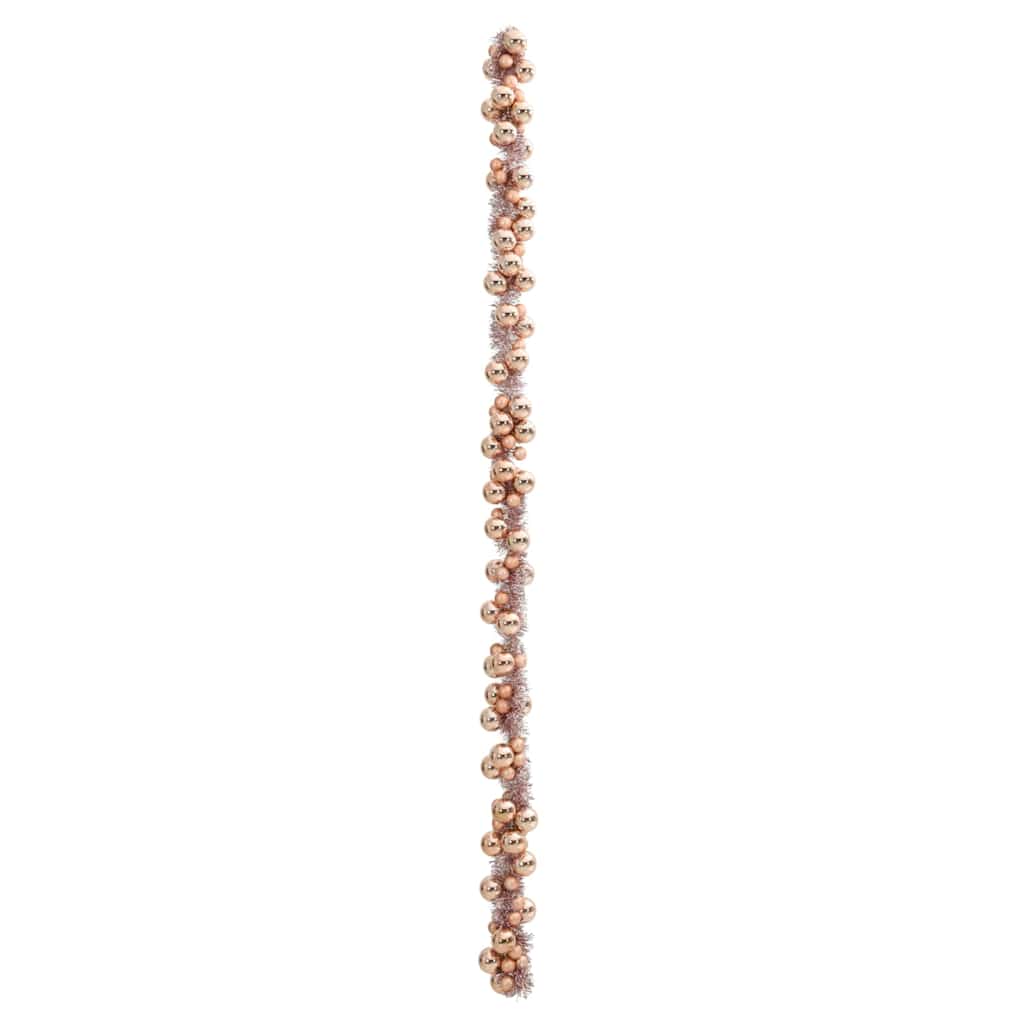 Guirlande de Boules de Noël Rose doré 186 cm Polystyrène - XIOS