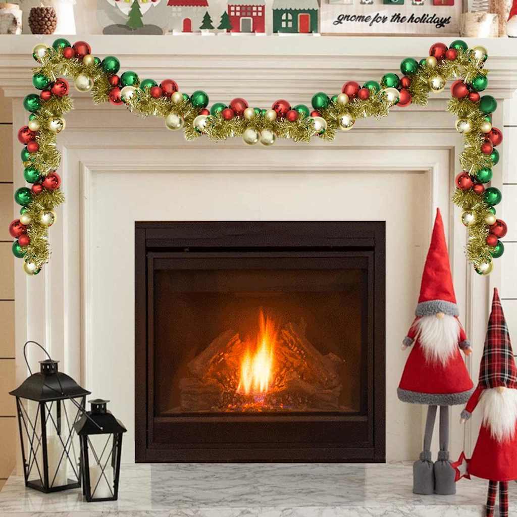 Guirlande de Boules de Noël Multicolore 186 cm Polystyrène - XIOS