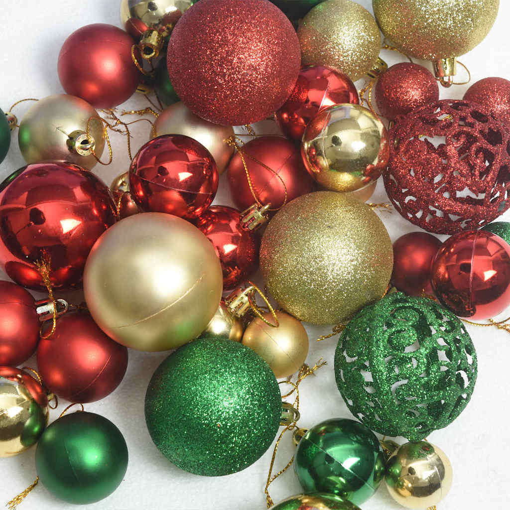 Ensemble de Boules de Noël 61 pcs Multicolore Plastique - XIOS