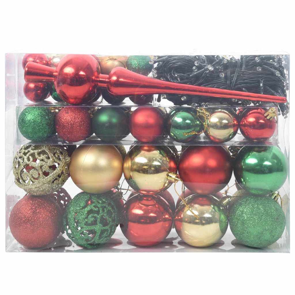 Ensemble de Boules de Noël 61 pcs Multicolore Plastique - XIOS