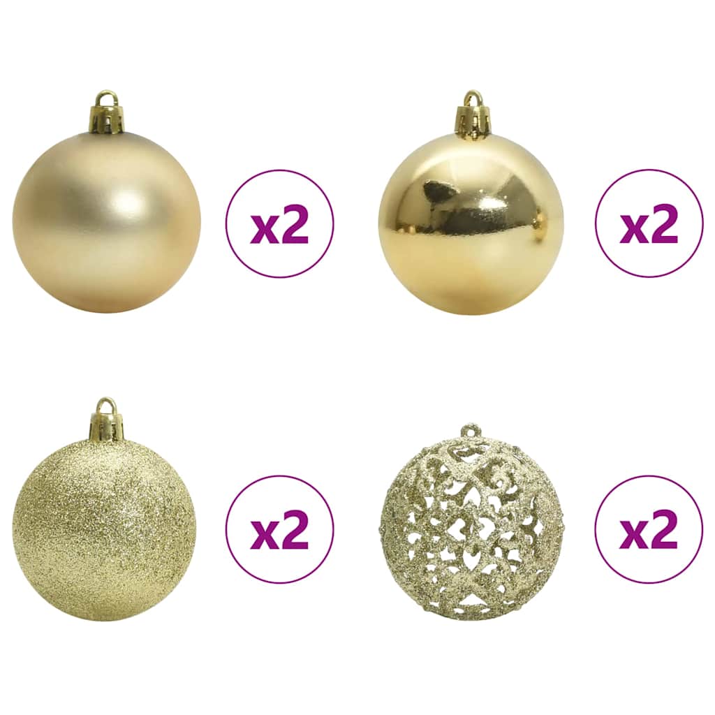 Ensemble de Boules de Noël 61 pcs Multicolore Plastique - XIOS