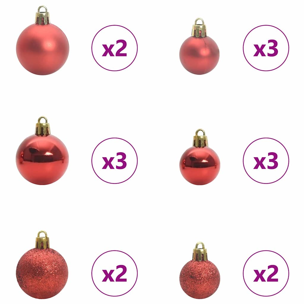 Ensemble de Boules de Noël 61 pcs Multicolore Plastique - XIOS
